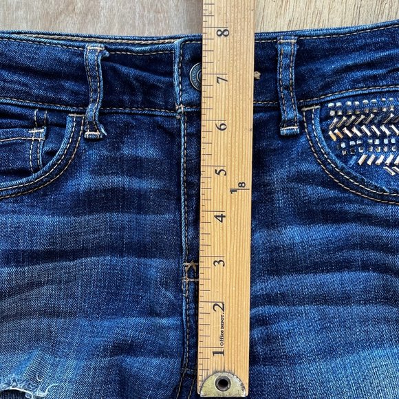 ABERCROMBIE & FITCH SKINNY LOW RISE Women’s Embellished Jeans sz W24 / 00 - Picture 12 of 13